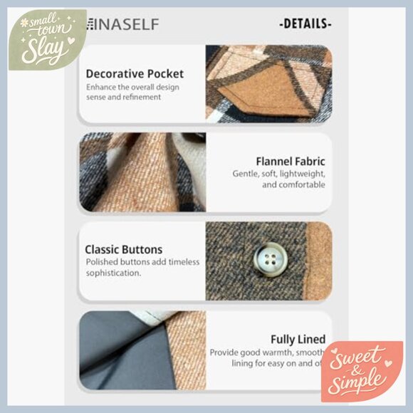 Women's Flannel Plaid Vest Jacket Fully-Lined Sleeveless Warm Casual Outerwear - Picture 6 of 7